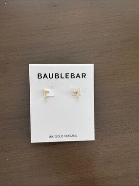 BaubleBar Gold Martini Glass Stud Earrings